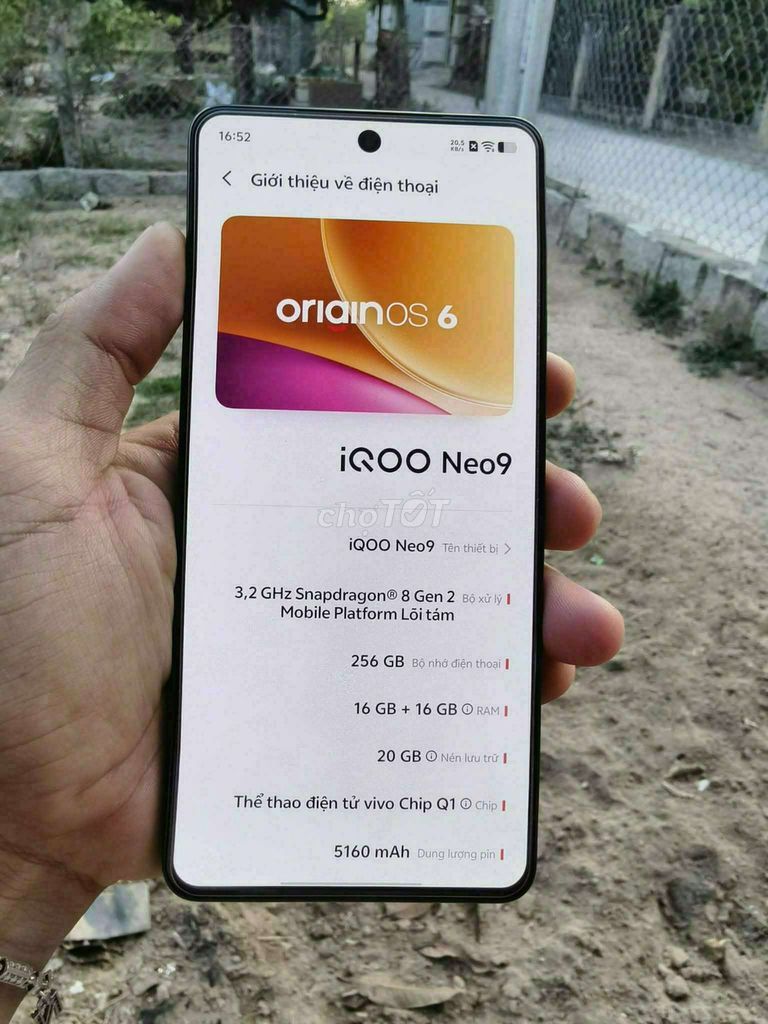 Vivo iqoo neo 9 16.256. Mua bán Điện thoại tại Huyện Ea Kar Đắk Lắk được đăng bởi nam hình 1