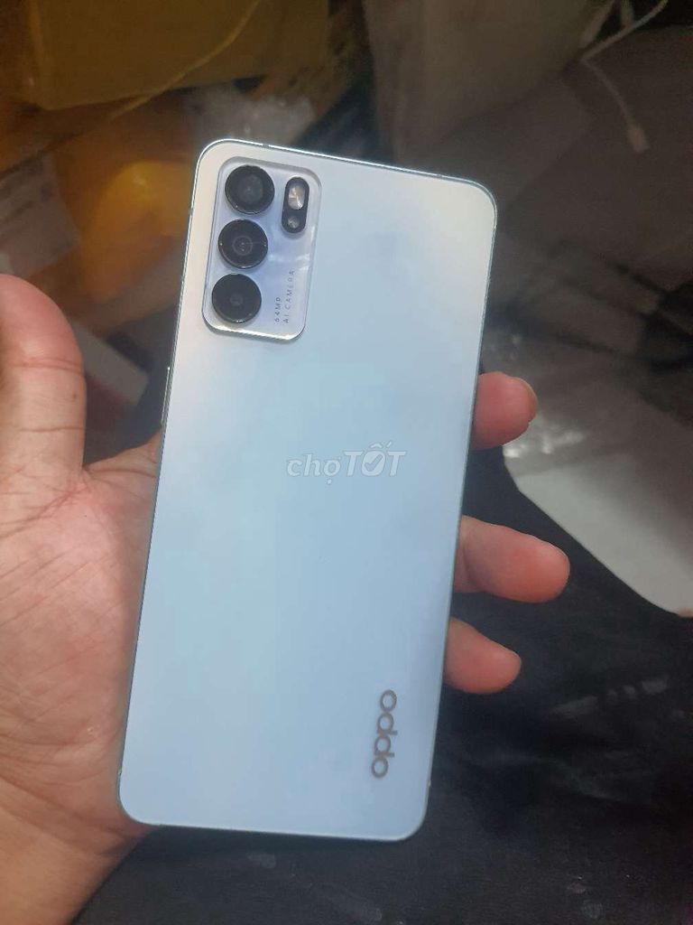 Oppo Reno 6 5G 128GB Xanh 2 sim ram 8. Mua bán Điện thoại tại Quận Ninh Kiều Cần Thơ được đăng bởi TBC  hình 1