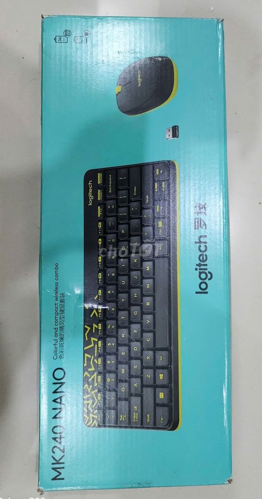 Bộ bàn phím + chuột không dây Logitech MK240 Nano