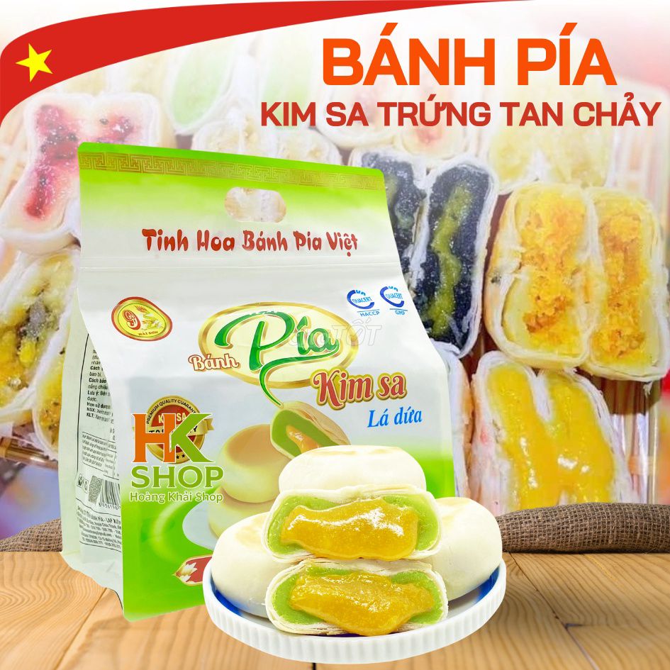 Bánh pía kim sa Hải Sơn LÁ DỨA tan chảy 500g. Mua bán Đồ ăn, thực phẩm và các loại khác tại Quận 6 Tp Hồ Chí Minh được đăng bởi Khải Pía hình 1