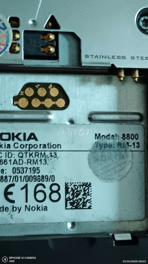 E bán xác 8800 như hình máy còn đẹp ko pin. Mua bán Điện thoại tại Quận Liên Chiểu Đà Nẵng được đăng bởi Trung Trần hình 5