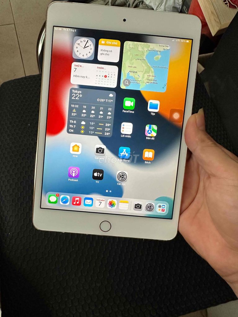 Apple iPad mini 4 32GB có 4g màn zin đẹp. Mua bán Máy tính bảng tại Quận Long Biên Hà Nội được đăng bởi Minh Huy Mobile LB hình 1