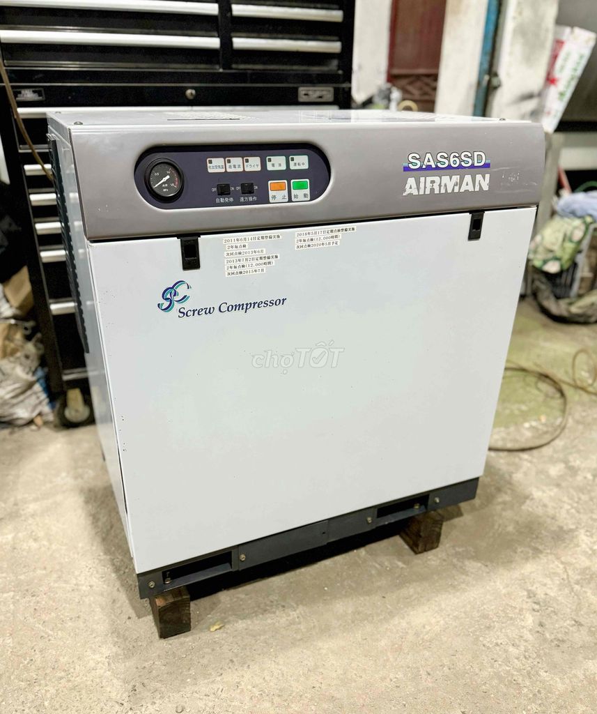 Máy nén khí trục vít Nhật Airman 7.5hp có sấy khí. Mua bán Đồ chuyên dụng, Giống nuôi trồng tại Quận 12 Tp Hồ Chí Minh được đăng bởi Phạm Lâm hình 1