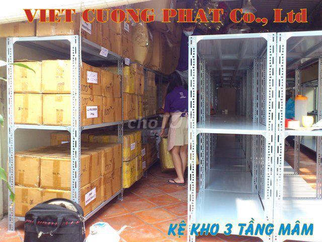 Kệ 3 tầng để hàng nặng (D100cm x R60cm x C120cm). Mua bán Tủ, kệ gia đình tại Quận Gò Vấp Tp Hồ Chí Minh được đăng bởi Kệ Thép V Lỗ Đa Năng hình 1