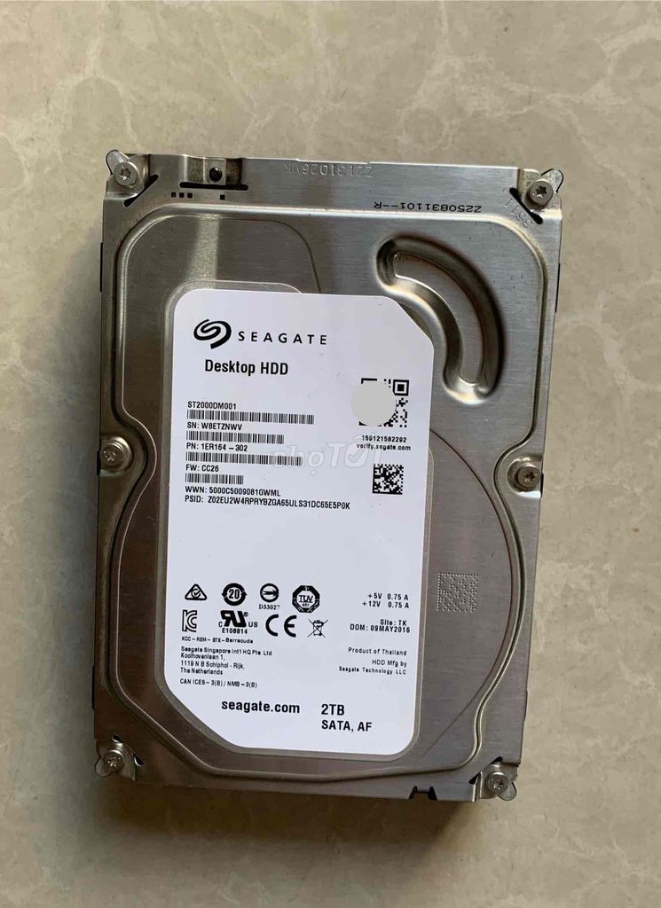 Ổ cứng HDD Seagate 2TB sk100%. Mua bán Linh kiện (RAM, Card...) tại Quận Tân Phú Tp Hồ Chí Minh được đăng bởi Nguyễn Phong hình 1