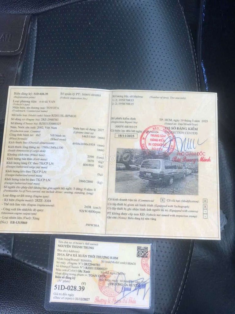 cần bán xe Toyota tải 6 chỗ máy số zin ***. Mua bán Ô tô tại Quận Tân Bình Tp Hồ Chí Minh được đăng bởi nguyen van hai hình 13