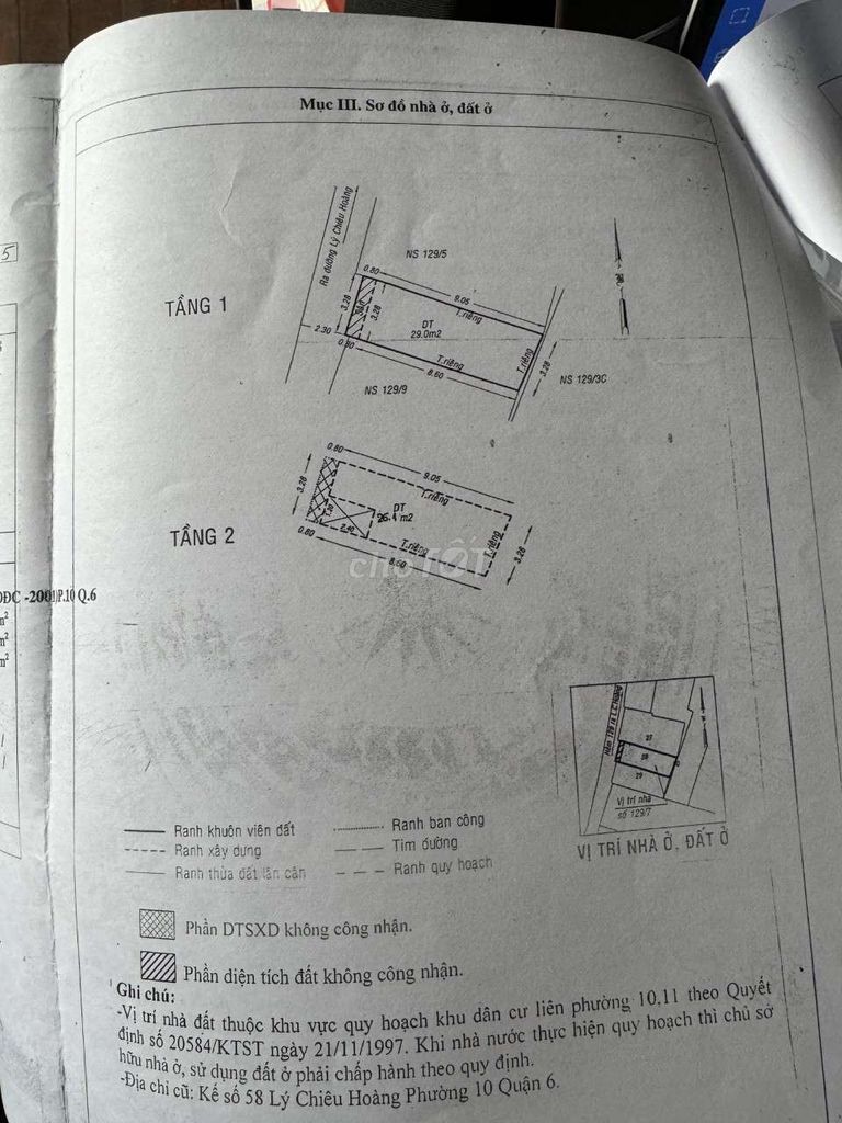 Bán nhà nhỏ hẻm 129 Lý Chiêu Hoàng, Q6