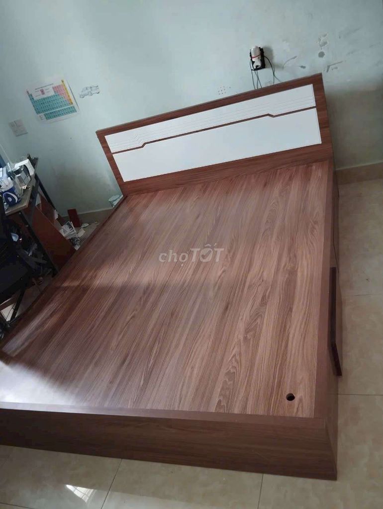 GIƯỜNG HỘP GỖ CÔNG NGHIỆP MDF 1M6 2M CÓ 2 HỘP KÉO . Mua bán Giường, chăn ga gối nệm tại Thị xã Bến Cát Bình Dương được đăng bởi Phương hoa hình 1
