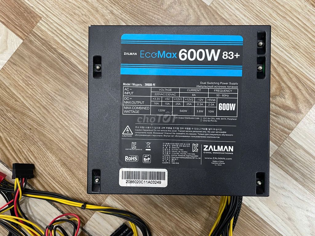 Nguồn Zalman Ecomax 600W còn sài tốt