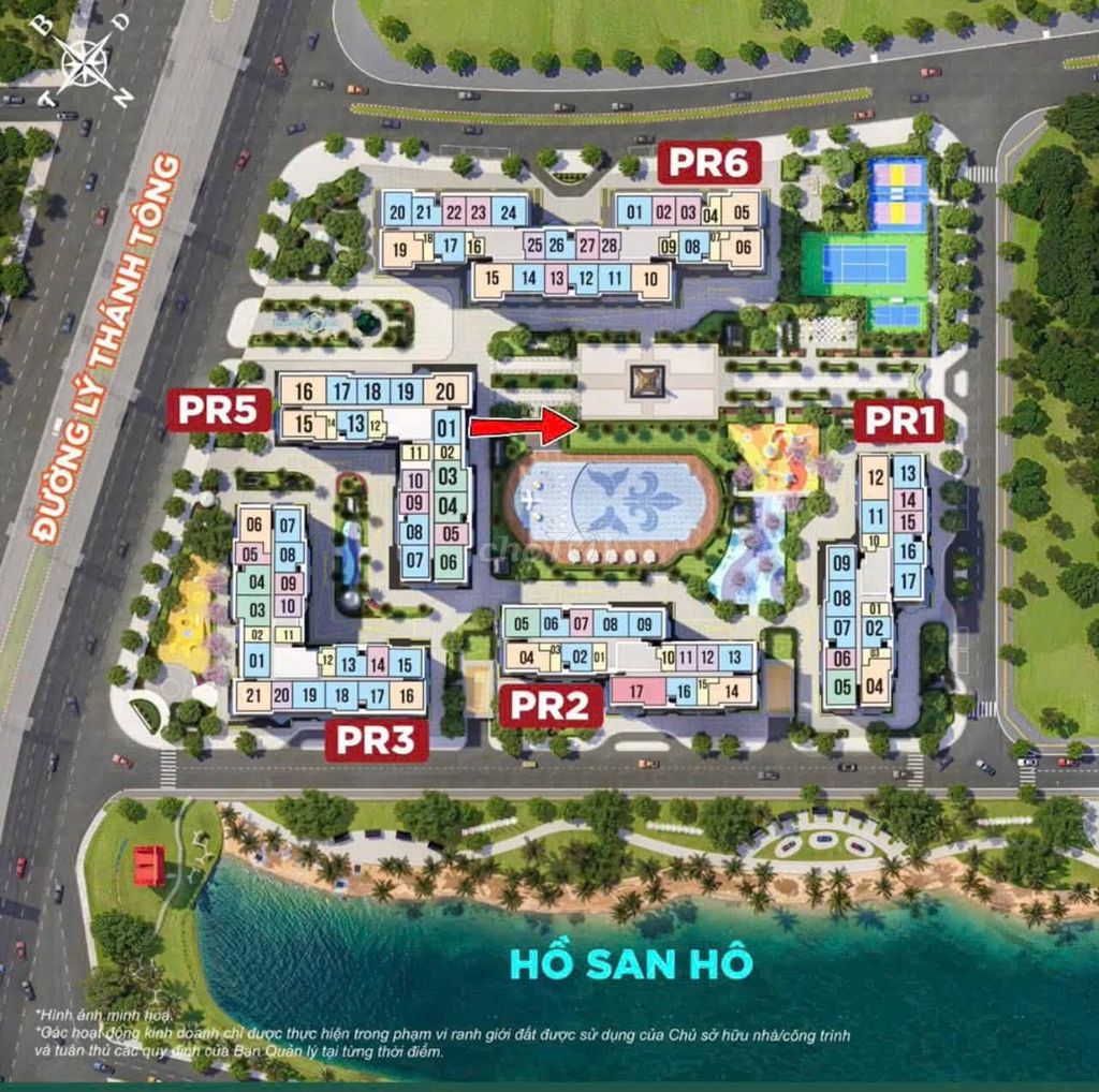 Апартаменты 2 спальни Vinhomes Ocean Park, вид на бассейн, 4 млрд