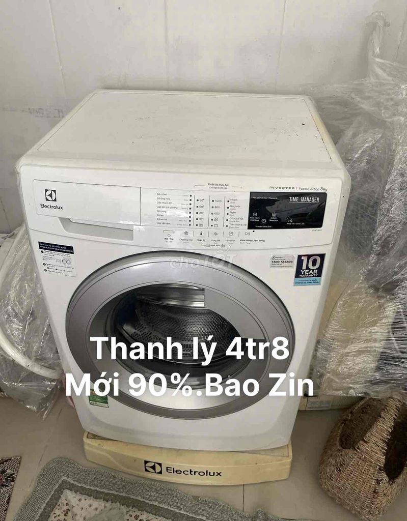 Máy giặc Electrolux 8kg màu trắng, like new 90%
