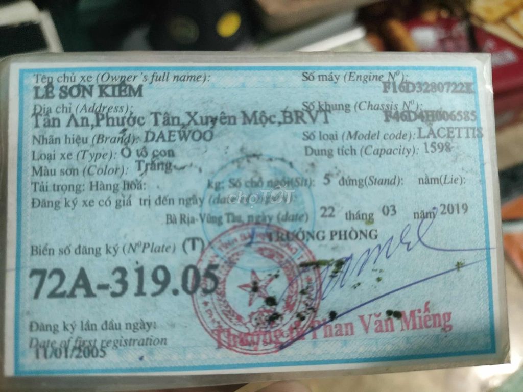 Daewoo Lacetti 2004 EX 1.6 MT - 168000 km. Mua bán Ô tô tại Huyện Xuyên Mộc Bà Rịa - Vũng Tàu được đăng bởi Trương Quang Luật hình 13