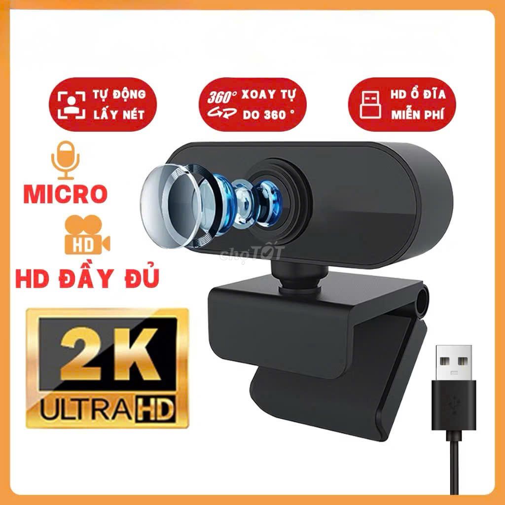 Webcam 2K Ultra HD Đen Tự động lấy nét. Mua bán Máy ảnh, Máy quay tại Thành phố Thủ Đức Tp Hồ Chí Minh được đăng bởi KHO SỈ COMPUTER HCM hình 1