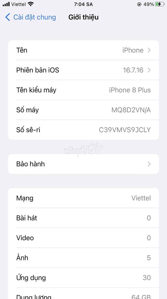 Apple iPhone 8 Plus 64GB Đen. Mua bán Điện thoại tại Quận Ngũ Hành Sơn Đà Nẵng được đăng bởi minh  hình 1