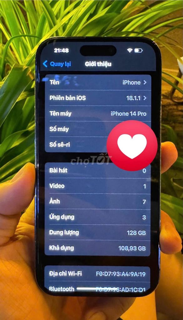 Apple iPhone 14 Pro 128GB Tím Mỹ. Mua bán Điện thoại tại Thành phố Long Xuyên An Giang được đăng bởi Thảo Vy hình 1