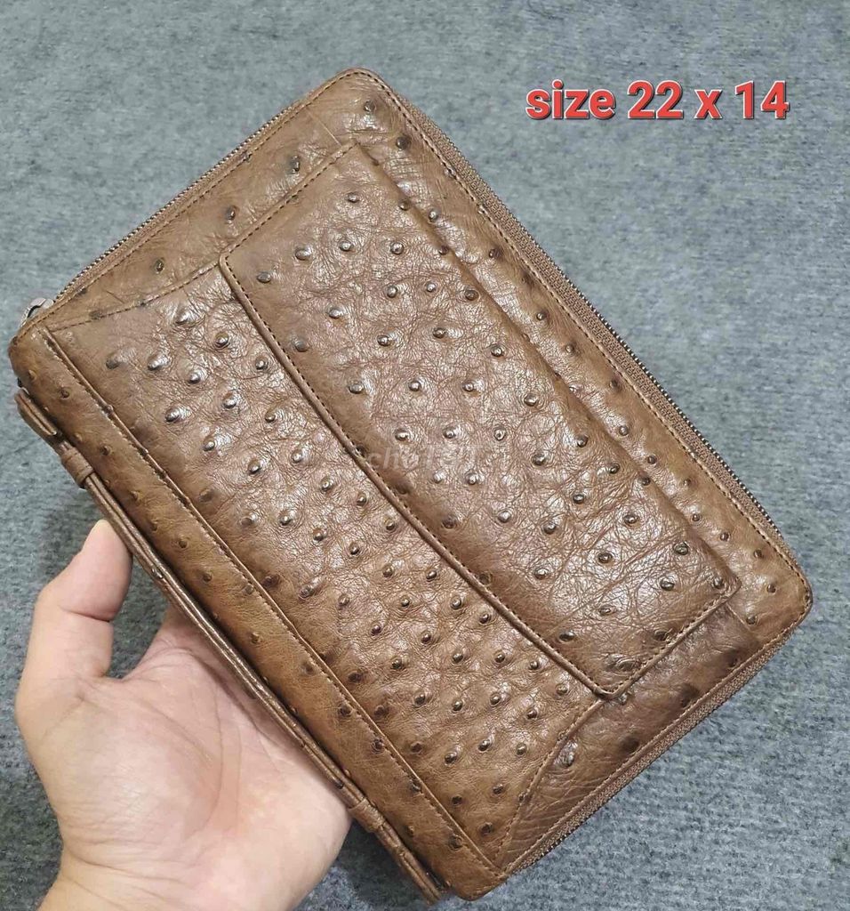 Clutch da đà điểu size 22x14