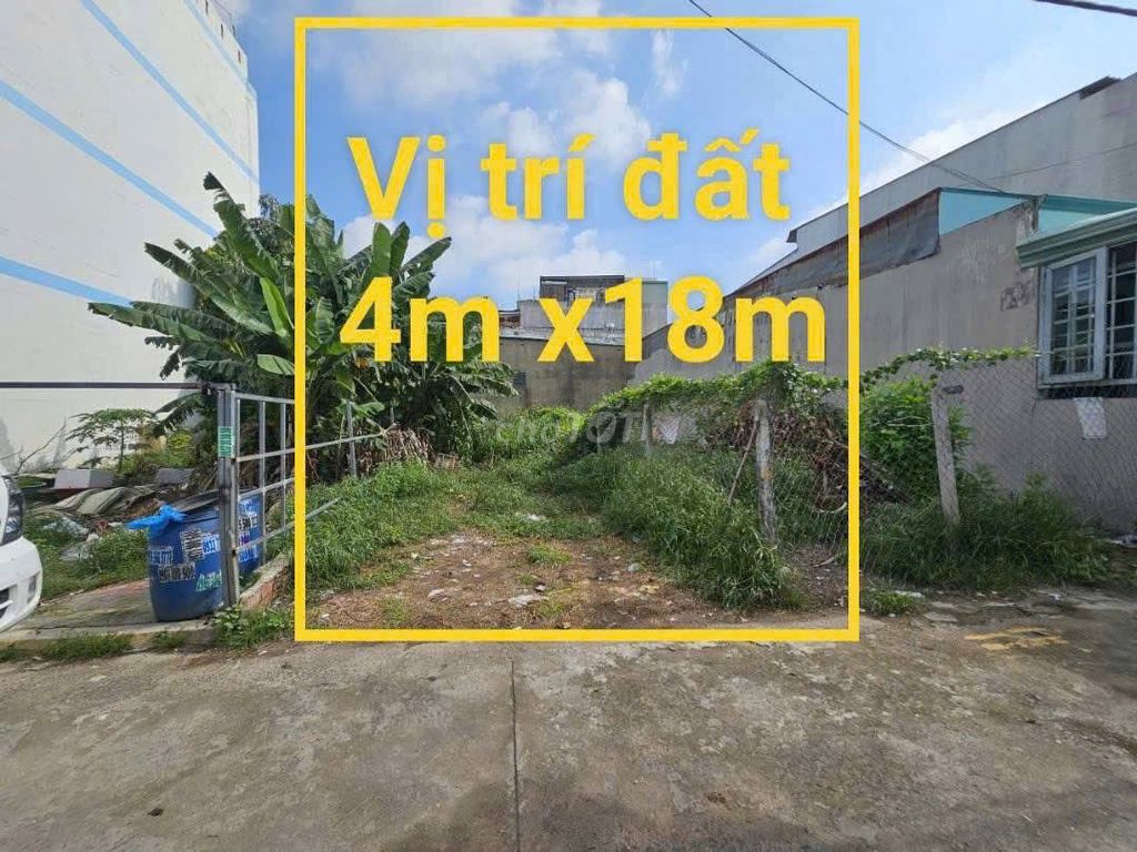 Đất Thái Thị Giữ, Bà Điểm, DT: 4x19 giá 3,75 tỷ