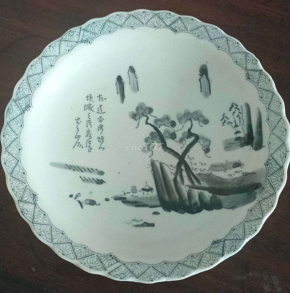 Đĩa trang trí Gốm Nhật Bản Sơn thủy 18cm. Mua bán Đồ sưu tầm, đồ cổ tại Quận 8 Tp Hồ Chí Minh được đăng bởi Nguyễn Nam Đức Khuê  hình 1