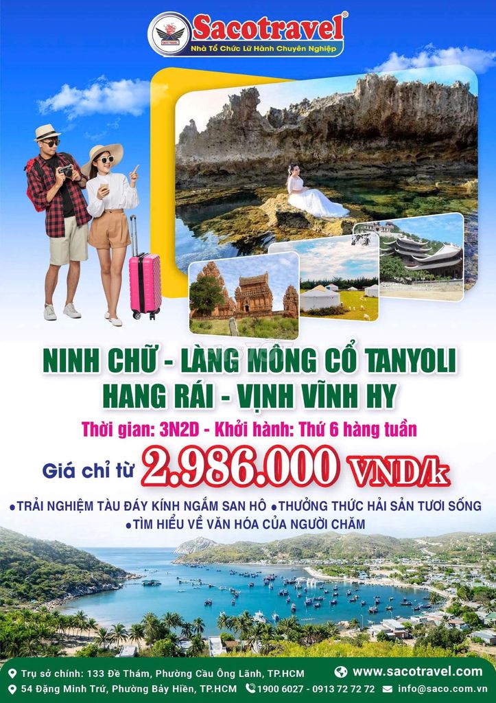 Dịch vụ du lịch Ninh Chữ, Vĩnh Hy. Du lịch tại Quận Tân Bình Tp Hồ Chí Minh được đăng bởi Thanh Tuyền hình 1