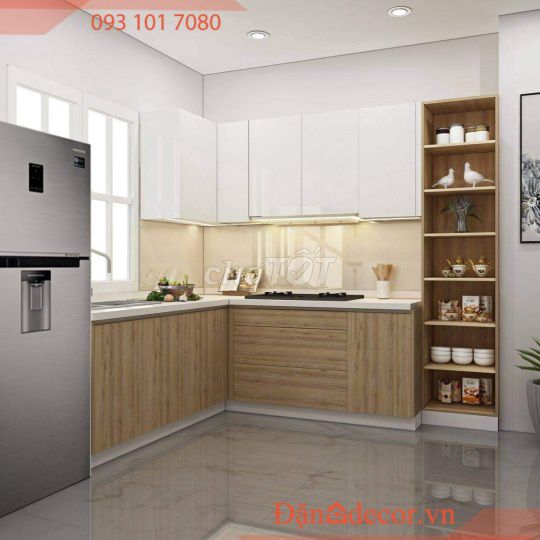 Tủ bếp đẹp Vũng Tàu - MDF phủ veneer sồi. Mua bán Tủ, kệ gia đình tại Thành phố Vũng Tàu Bà Rịa - Vũng Tàu được đăng bởi Dangconstruction hình 1