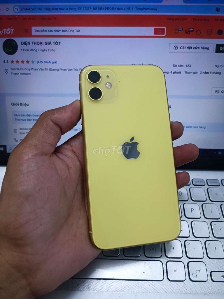 IPHONE 11 128GB MÁY QUỐC TẾ FULL CN MỚI 99. Mua bán Điện thoại tại Quận Bình Thạnh Tp Hồ Chí Minh được đăng bởi Dân Mobile hình 1