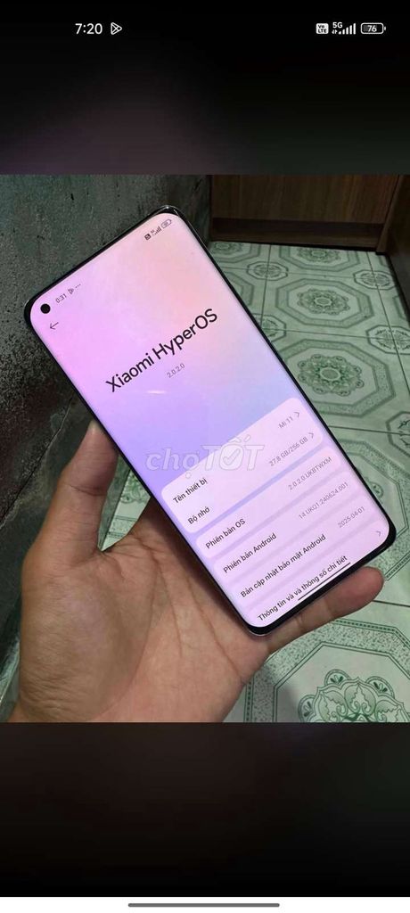 Xiaomi Mi 11 8GB/256GB Xanh có gl máy cao hơn. Mua bán Điện thoại tại Thành phố Thủ Đức Tp Hồ Chí Minh được đăng bởi minh chien hình 1