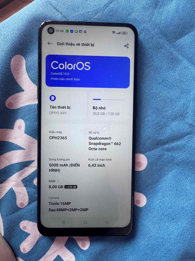OPPO A95 128GB Đen. Mua bán Điện thoại tại Huyện Đức Hòa Long An được đăng bởi loa keo gia re hình 1