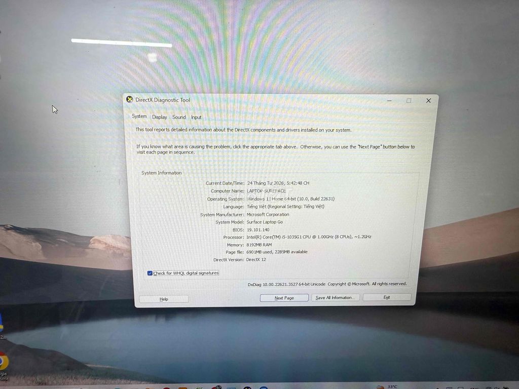 Microsoft Surface Laptop Go i5 12.5 inch 8GB/256GB. Mua bán Laptop tại Thị xã Tân Uyên Bình Dương được đăng bởi Anh Phát hình 1
