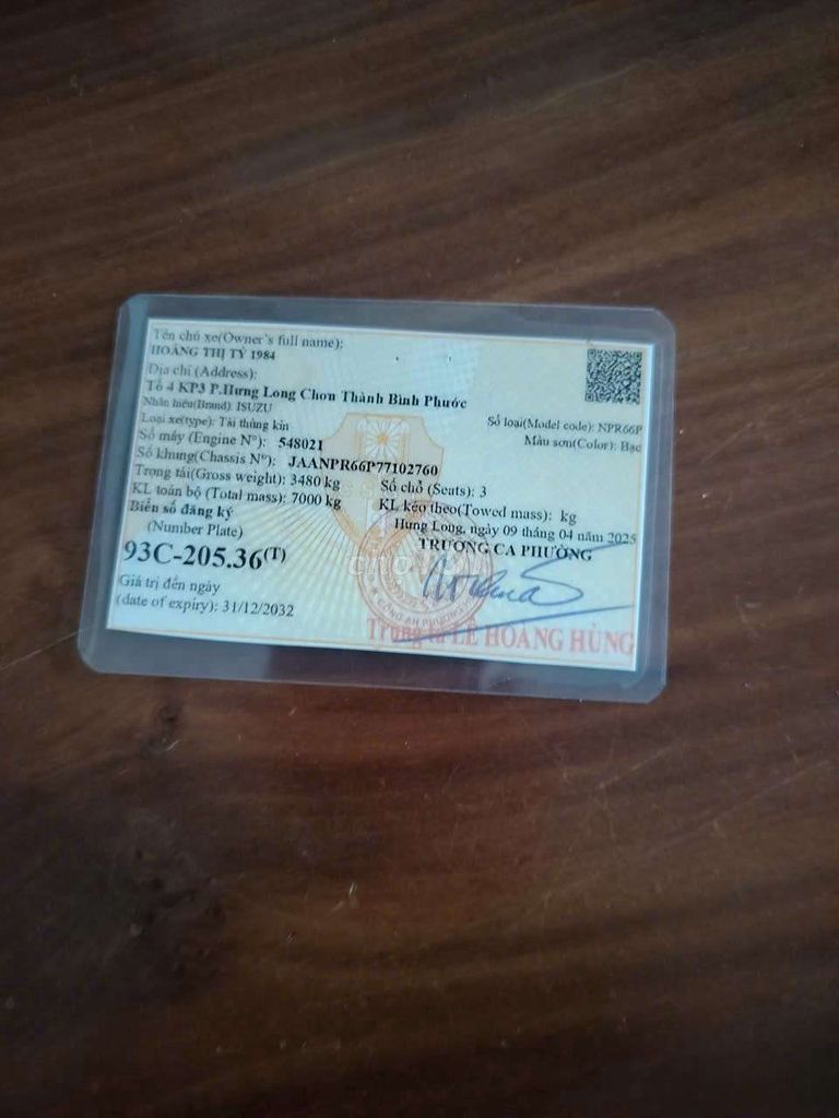 cần tìm chủ mới. Mua bán Xe tải, xe ben tại Huyện Bàu Bàng Bình Dương được đăng bởi Dăng Ninh hình 2