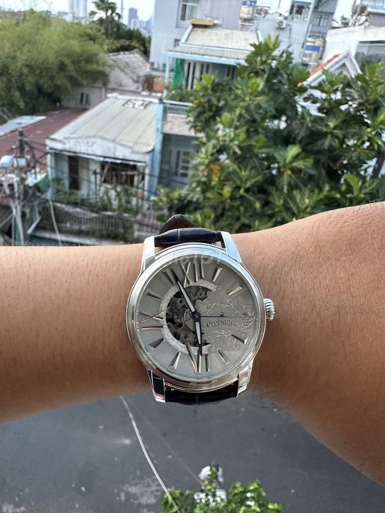 Đồng hồ Orobianco Nam Dây da 42mm Xám. Mua bán Đồng hồ tại Quận 7 Tp Hồ Chí Minh được đăng bởi Mê Đồng Hồ  hình 1