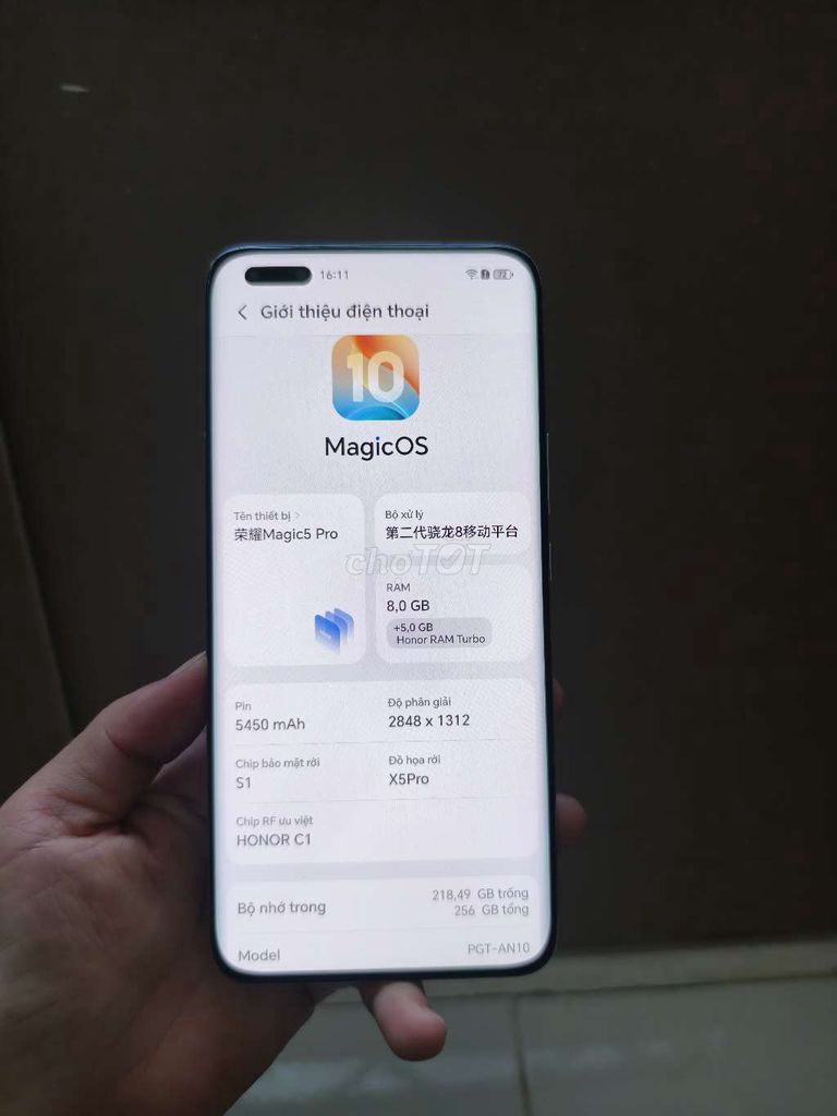 Honor Magic 5 Pro 256GB Xanh Đẹp. Mua bán Điện thoại tại Quận Gò Vấp Tp Hồ Chí Minh được đăng bởi thanh thuỷ hình 1
