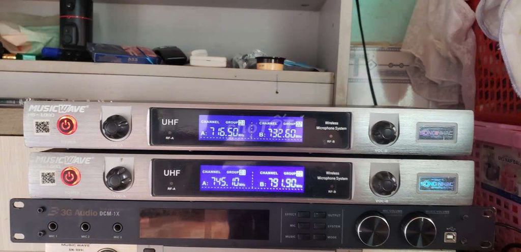 2 đầu thu Micro music wave. Mua bán Tivi, Âm thanh tại Thành phố Thủ Đức Tp Hồ Chí Minh được đăng bởi mua bán các sản phẩm điện đã qua sử dụng  hình 1