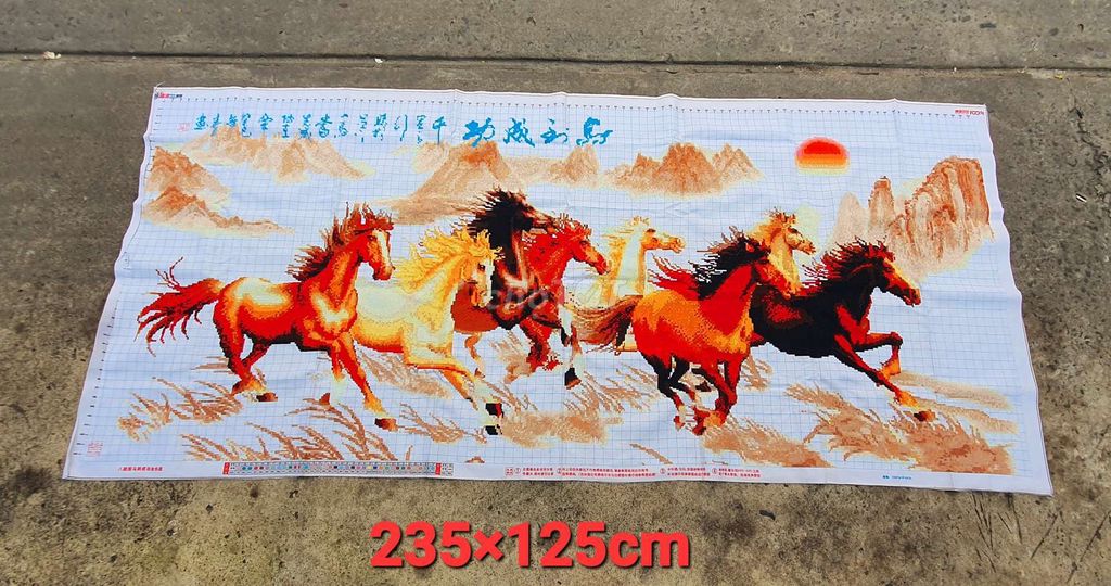 TRANH ĐÃ THÊU MÃ ĐÁO THÀNH CÔNG 2MET3 ,CHƯA KHUNG. Mua bán Đồ sưu tầm, đồ cổ tại Quận 1 Tp Hồ Chí Minh được đăng bởi TRANH THÊU GIA TUỆ CHO GIA CÔNG MUA BÁN THÀNH PHẨM hình 1