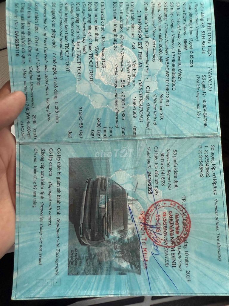 cần bán BMW X7 còn bh tới 6/2026 xe zin 100%. Mua bán Ô tô tại Quận 6 Tp Hồ Chí Minh được đăng bởi lê thành nhan hình 7