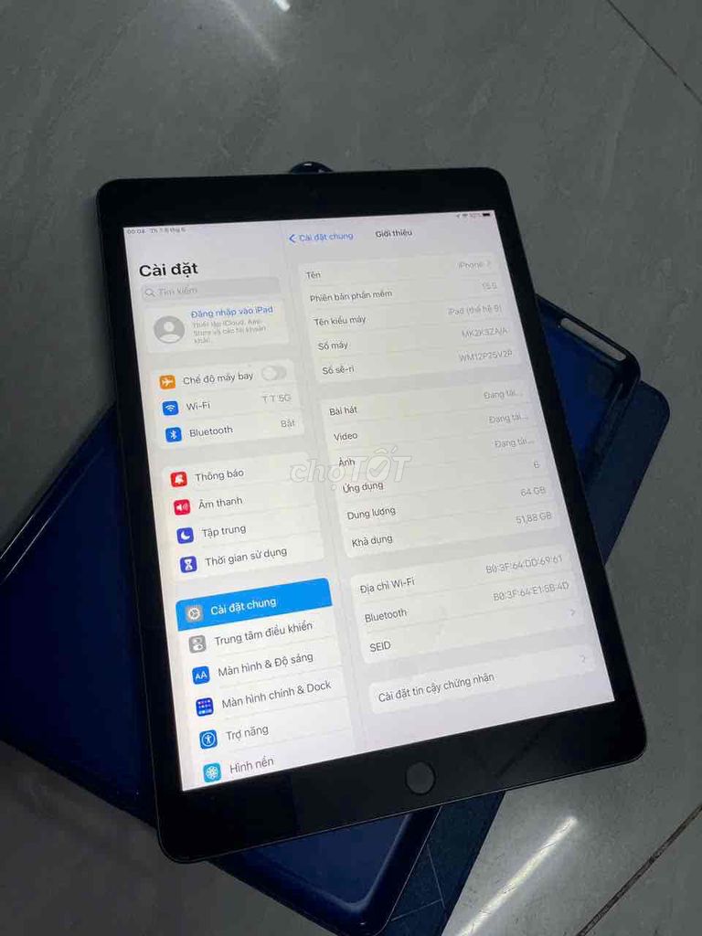 iPad Gen 9 Bai pass nguyên zin Ios 15.5 Ko bớt gia. Mua bán Máy tính bảng tại Quận 8 Tp Hồ Chí Minh được đăng bởi điện thoại giá rẻ  hình 1