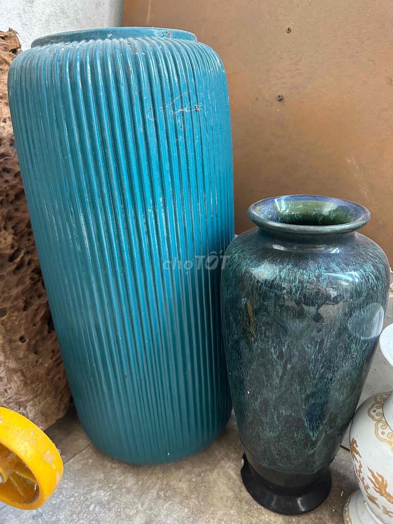 Bình trang trí Gốm Xanh ngọc, xanh đậm. Mua bán Cây cảnh, đồ trang trí tại Quận Tân Phú Tp Hồ Chí Minh được đăng bởi Triệu phong hình 1