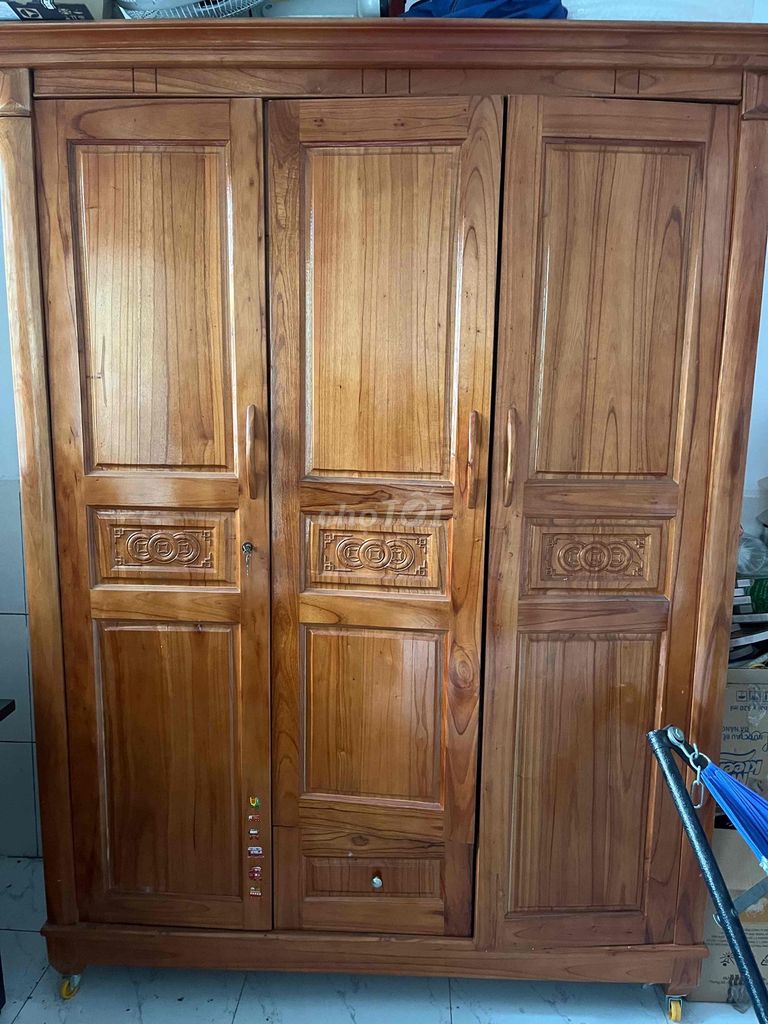 Tủ quần áo gỗ 3 cánh 155mm Nâu. Mua bán Tủ, kệ gia đình tại Quận Cái Răng Cần Thơ được đăng bởi Đức Trọng hình 1