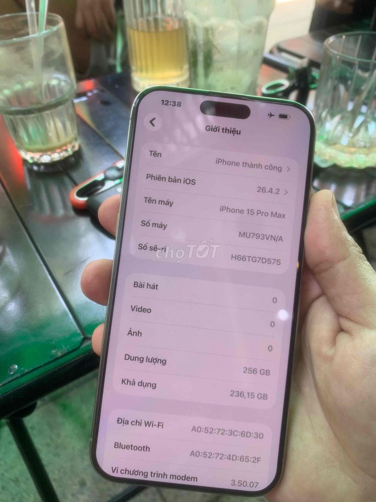 iPhone 15 Pro Max  titan tự nhiên nứt tý lưng gl. Mua bán Điện thoại tại Thành phố Vũng Tàu Bà Rịa - Vũng Tàu được đăng bởi nguyễn hình 1