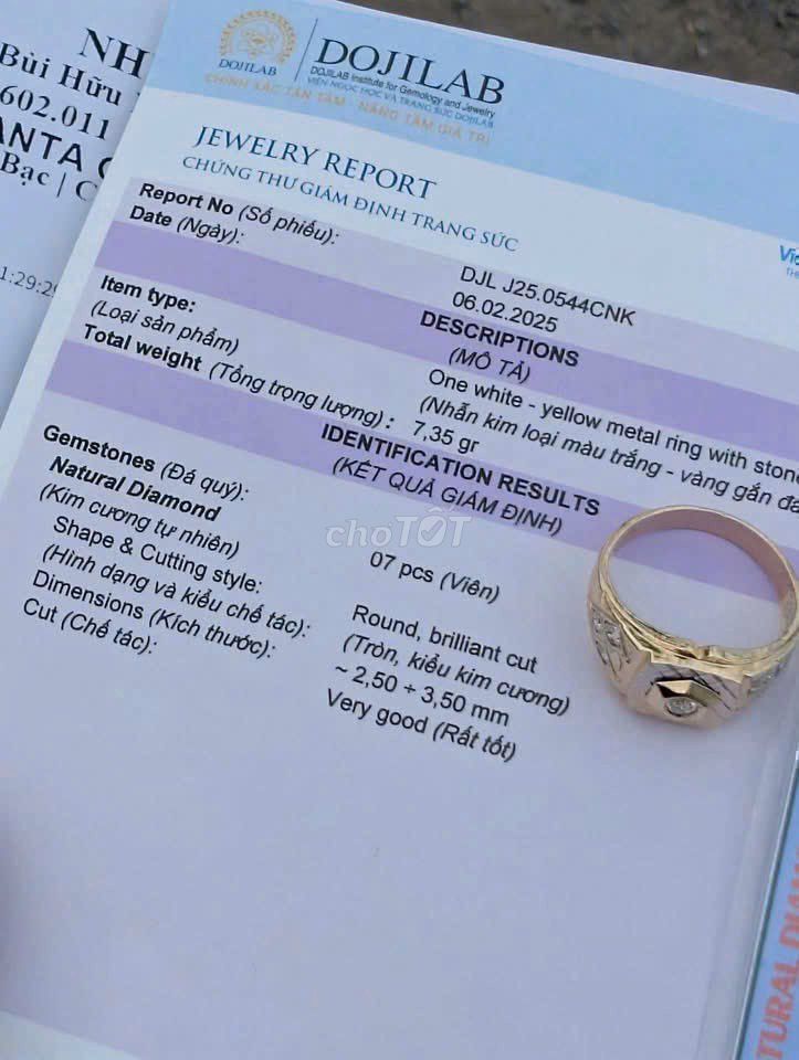 Nhẫn nam ngoại đính kim cương 3,5li Vàng 14k. Mua bán Phụ kiện thời trang khác tại Thị xã Bến Cát Bình Dương được đăng bởi Đồng Hồ Mắt Kính Độc Đẹp Hiếm PND hình 1