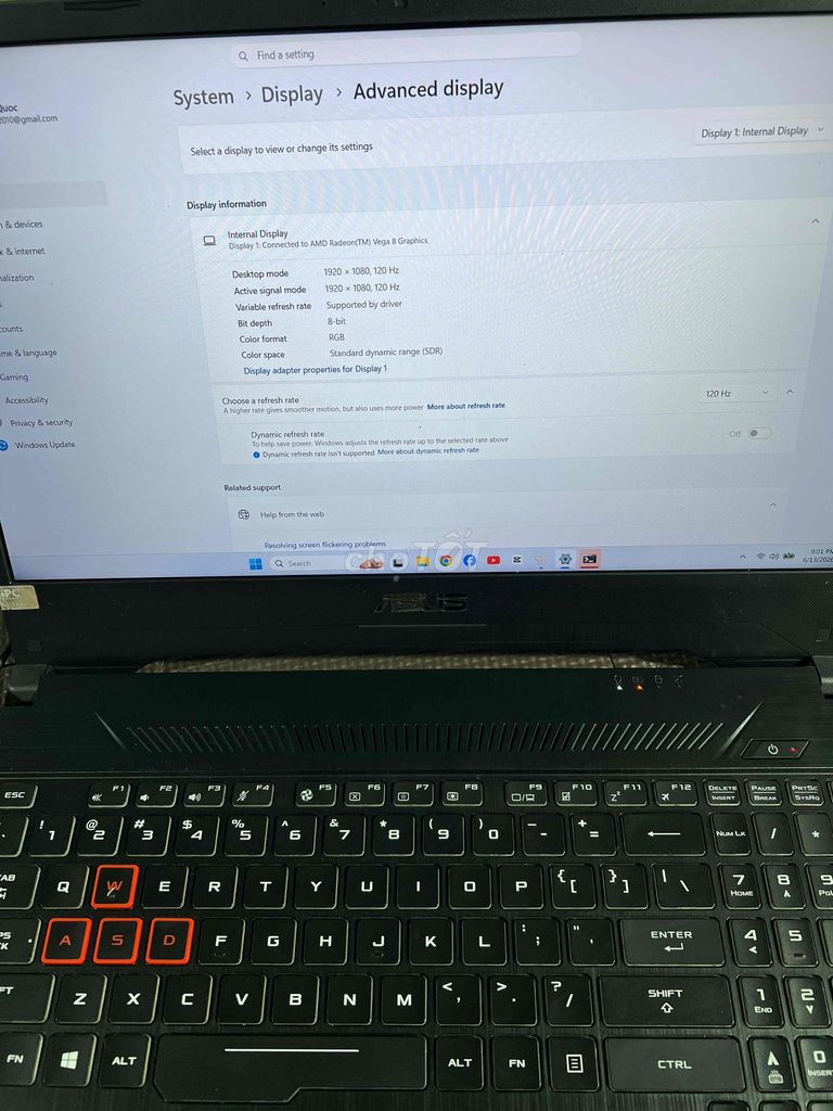 TUF Gaming Ryzen 5 VGA RX 560X 4G 8GB/SSD 256GB. Mua bán Laptop tại Thành phố Đà Lạt Lâm Đồng được đăng bởi phong hình 1