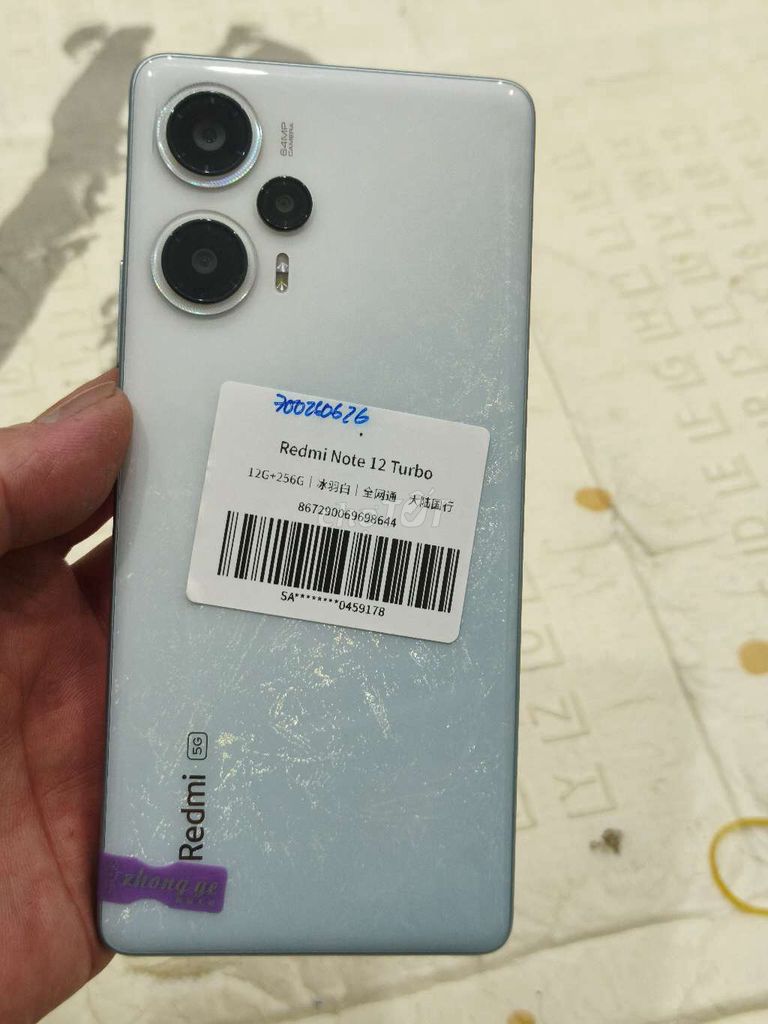 Xiaomi Redmi Note 12 Turbo 12GB/256GB Trắng. Mua bán Điện thoại tại Quận Hoàng Mai Hà Nội được đăng bởi Nguyennoi hình 1