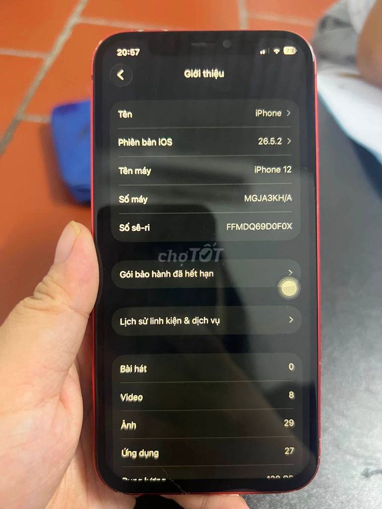 Apple iPhone 12 Đỏ. Mua bán Điện thoại tại Huyện Hóc Môn Tp Hồ Chí Minh được đăng bởi Tên chưa cung cấp hình 1