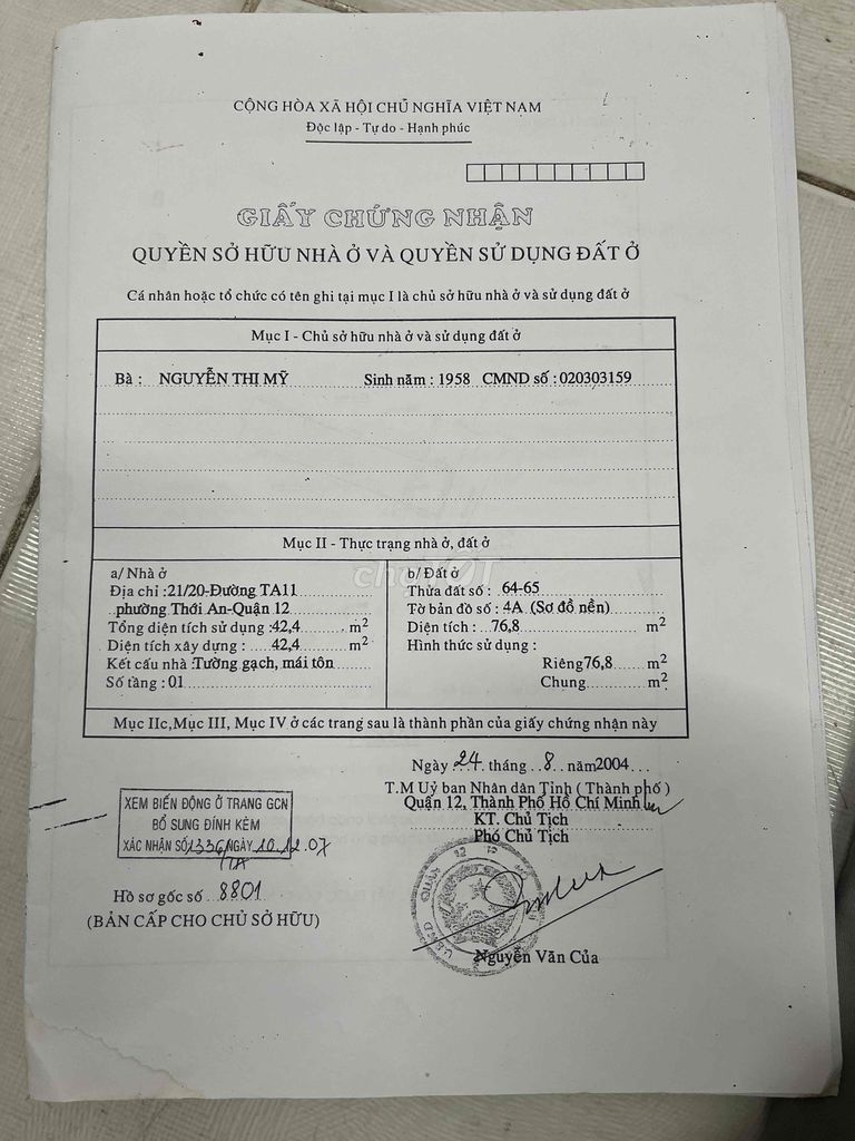 Nhàchính chủ, đt : ***,đuong Lê văn Khương Q12. Mua bán nhà ở tại Quận 12 Tp Hồ Chí Minh được đăng bởi Nguyễn Duy Toàn hình 1