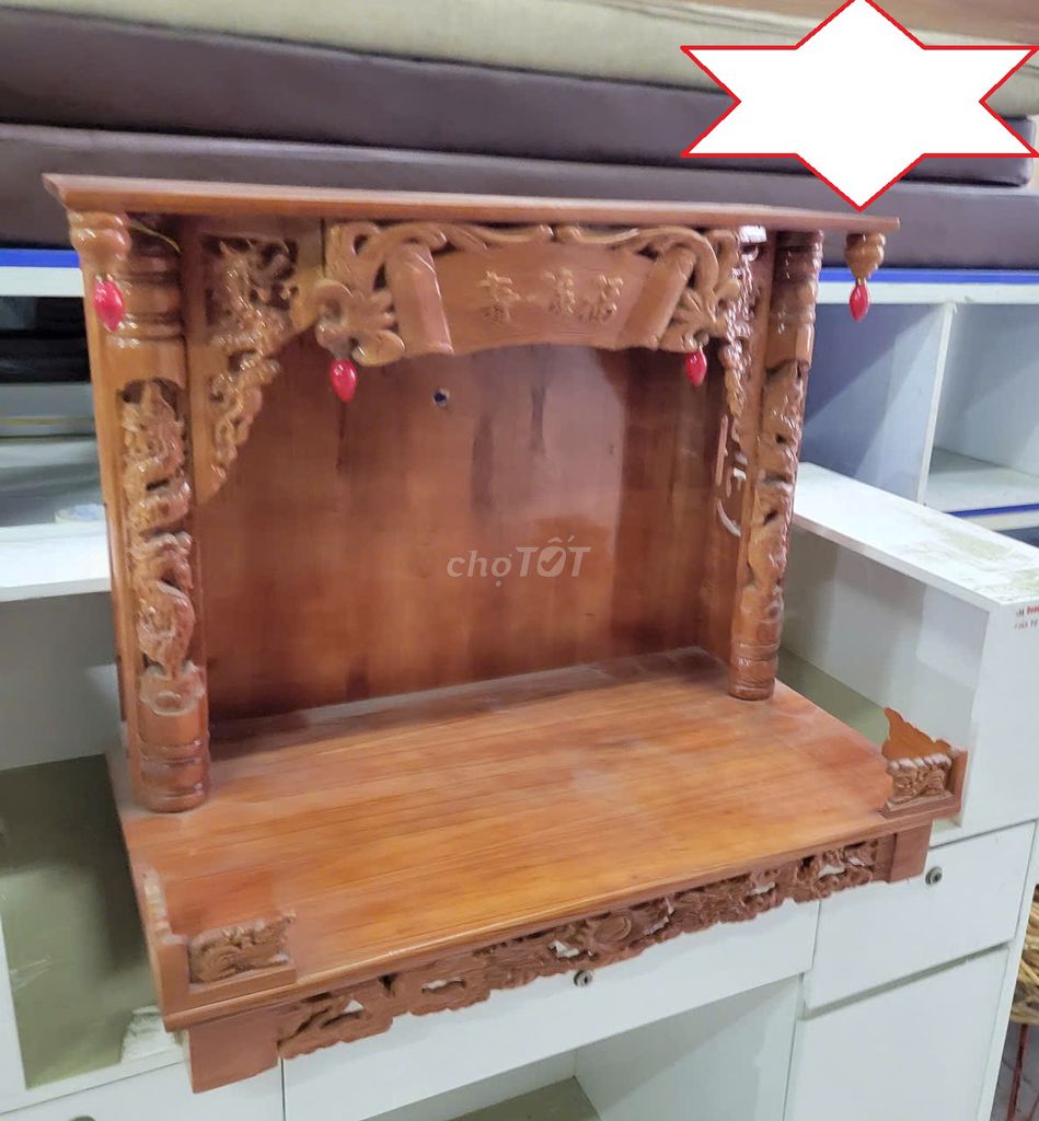 Bàn thờ Gỗ sồi, bàn thờ thần tài ông địa thanh lý. Mua bán Nội thất, đồ gia dụng khác tại Quận Bình Thạnh Tp Hồ Chí Minh được đăng bởi Kho Nội thất Cũ Mới Phú Nhàn hình 1