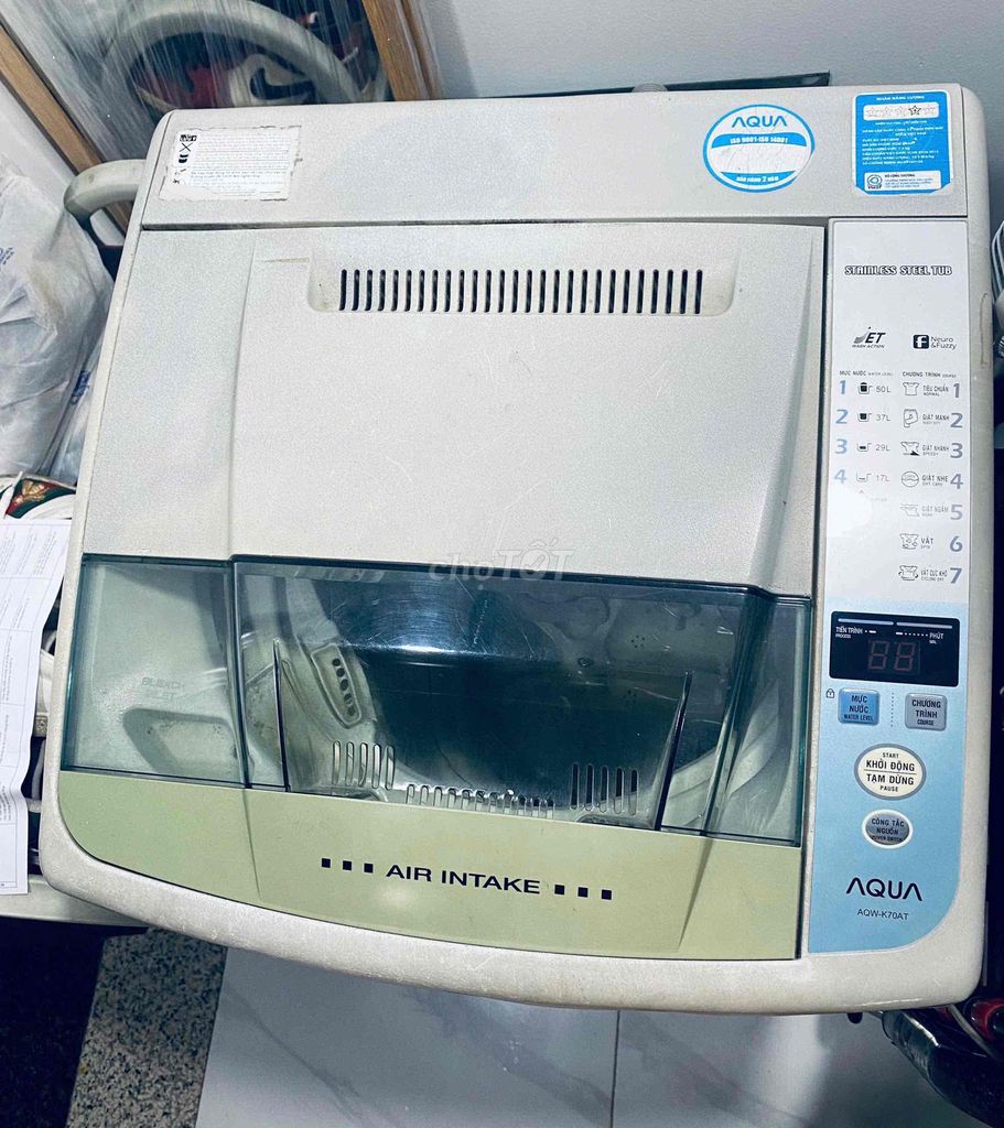 Máy giặt Aqua 7kg cửa trên Xám. Mua bán Máy giặt tại Quận 1 Tp Hồ Chí Minh được đăng bởi dũng hình 1