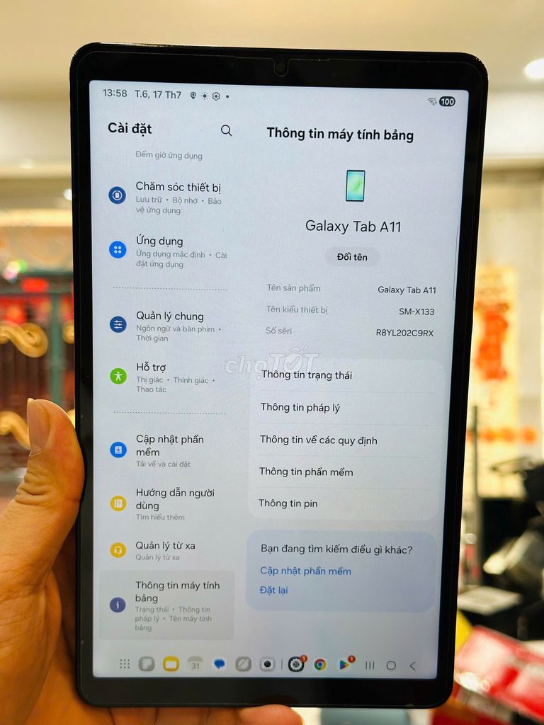 E bán Samsung Galaxy Tab A11 4GB/64GB Đen. Mua bán Máy tính bảng tại Quận Đống Đa Hà Nội được đăng bởi Thế Hoàng hình 1