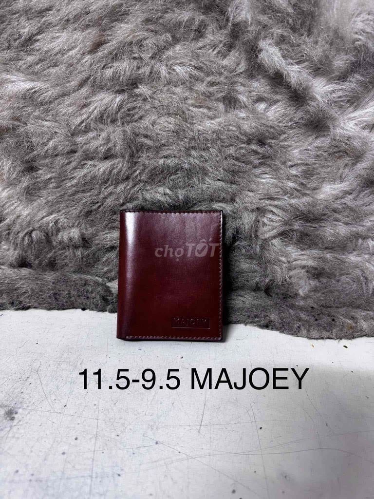 ví đứng da mộc MAIOEY size 11.5x9.5