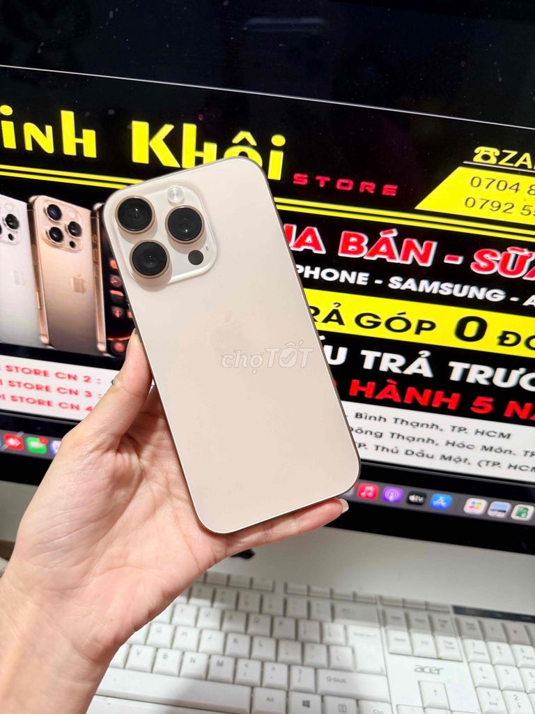 Apple iPhone 16 Pro 128/256GB Vàng Like new. Mua bán Điện thoại tại Thành phố Thủ Đức Tp Hồ Chí Minh được đăng bởi Minh Khôi store  hình 1