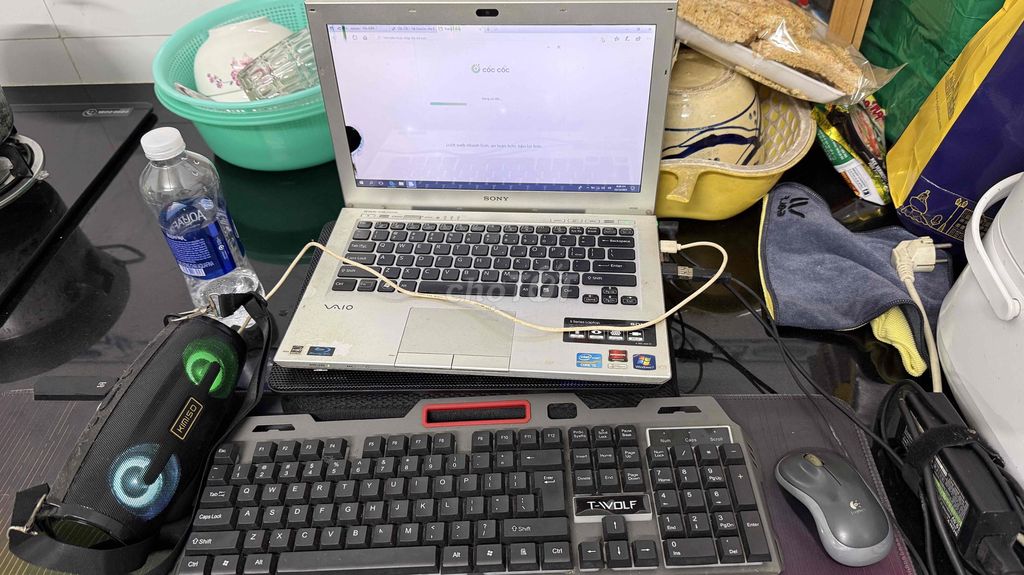 Bán cả bộ laptop và soucard + mic như hình giá 1t7. Mua bán Laptop tại Huyện Long Thành Đồng Nai được đăng bởi Tý  hình 1