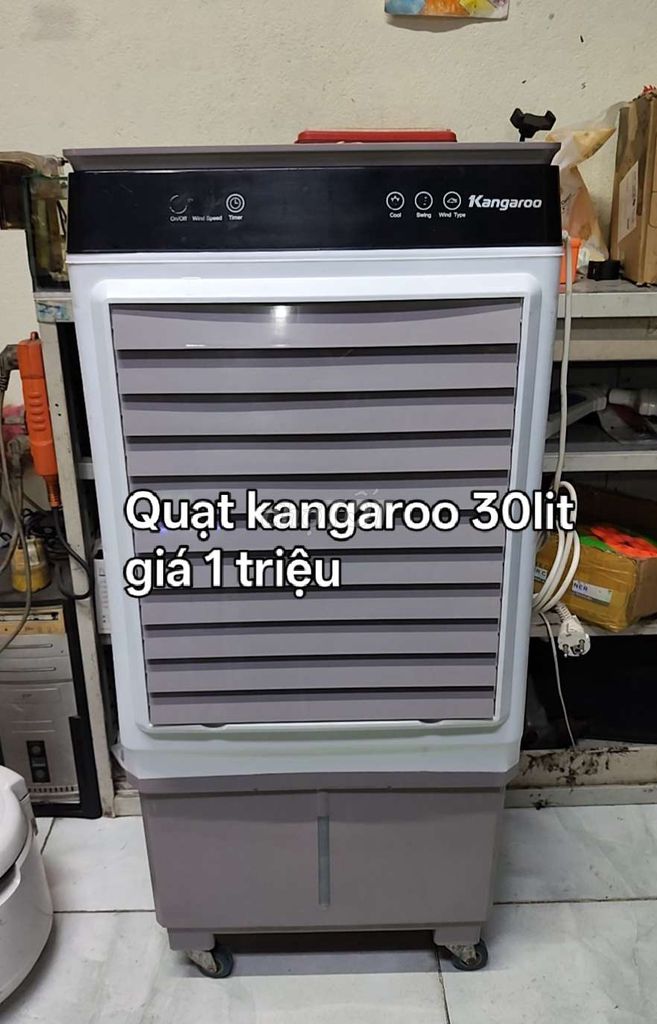 Quạt hơi nước Kangaroo 30 lít Trắng, Xám. Mua bán Quạt tại Quận Cẩm Lệ Đà Nẵng được đăng bởi Quạt củ giá ok hình 1